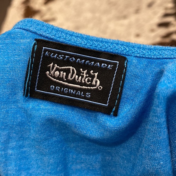 Von Dutch Blue Sleeveless Top - Picture 3 of 7